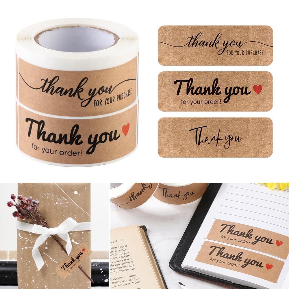 FAY Cuộn 120 Nhãn Dán 3x1 Inch In Chữ Thank You For Your Order