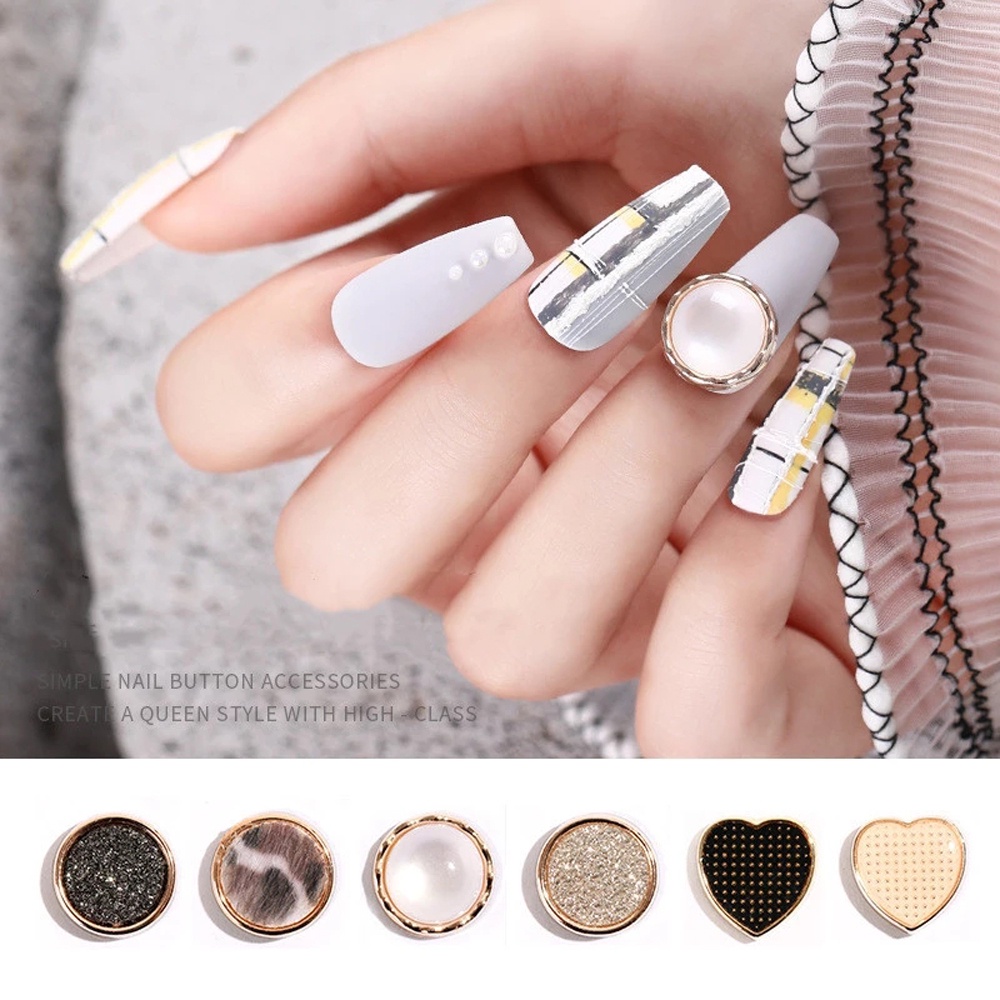 [Hàng mới về] Set 10 phụ kiện hợp kim 3D trang trí móng nghệ thuật dành cho nữ