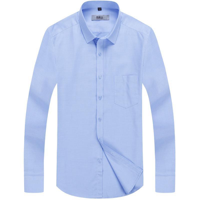 Quần áo trung niên☄✑♣Áo sơ mi cotton người Quảng Đông kẻ sọc trung niên dài tay mùa thu dành cho nam công sở mỏng1
