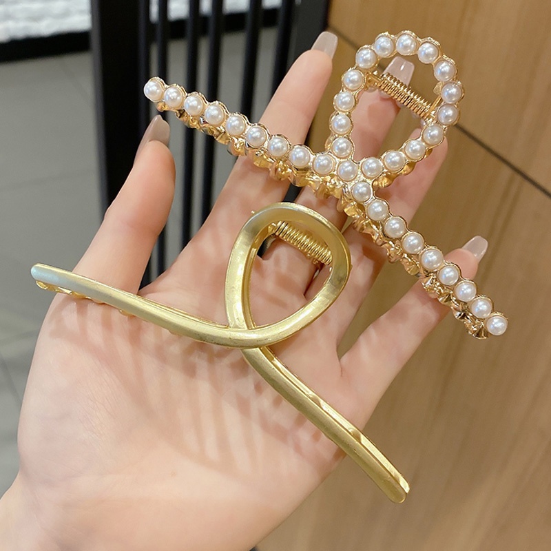 Kẹp Tóc Kim Loại Lấp Lánh Chống Trượt Thời Trang Hàn Quốc Cho Nữ