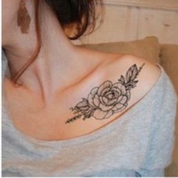 Hình xăm hoa nghệ thuật size 15×21cm Th388