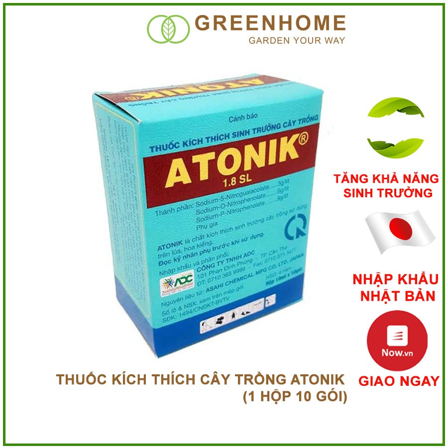 Thuốc kích thích sinh trưởng cây trồng ATONIK 1.8 SL (10 gói/1 hộp) - cây lớn nhanh, năng suất cao