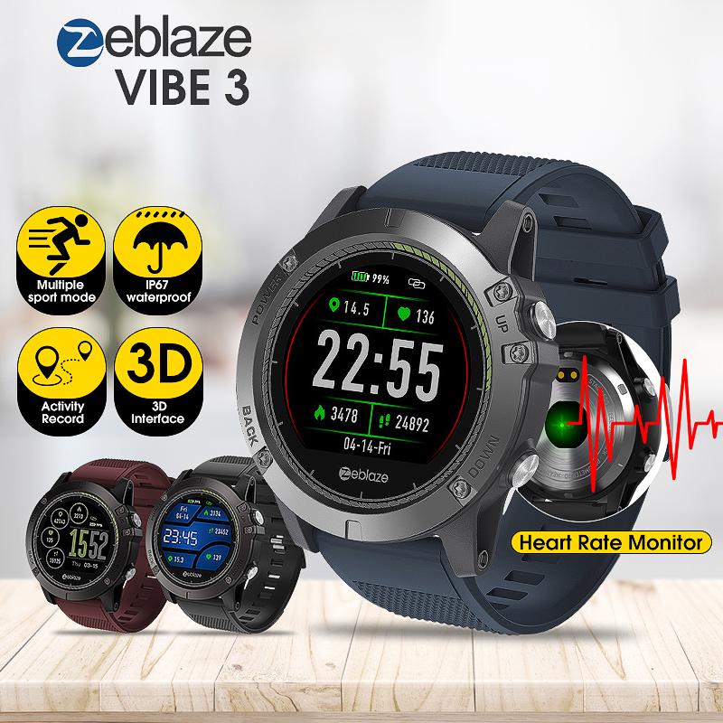 Đồng hồ thông minh theo dõi sức khỏe Zeblaze VIBE 3 HR cho iOS Android