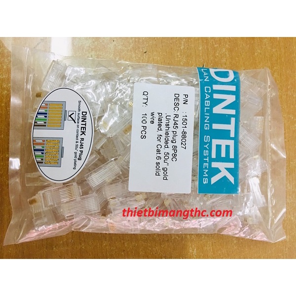Hạt mạng DINTEK Cat5, cat6 -CHÍNH HÃNG đài loan