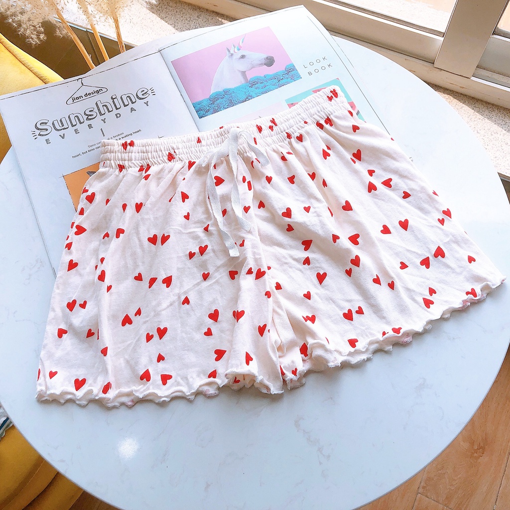 Quần short thun xòe nhiều hoạ tiết cạp chun , Quần ngủ thái lan vải cotton mịn mát co giãn 4 chiều  QK0412 | BigBuy360 - bigbuy360.vn