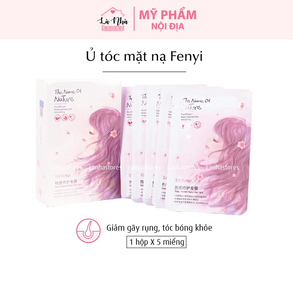 Mặt nạ ủ tóc FENYI bóng mượt giảm gãy rụng - đã bao gồm khăn ủ trong mỗi gói