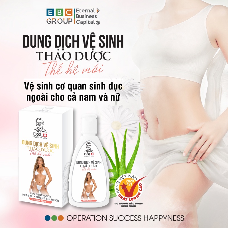 Dung dịch vệ sinh phụ nữ thảo dược thế hệ mới (120g) thơm lâu, kháng khuẩn, chiết xuất thiên nhiên
