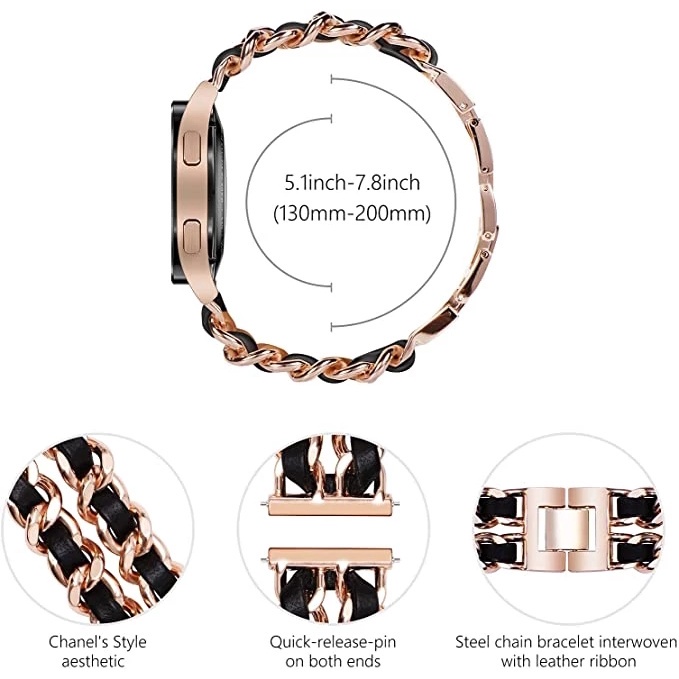 Jansin Dây Đeo Kim Loại Sang Trọng Cho Đồng Hồ Thông Minh Garmin Venu Sq/Sq music smart watch