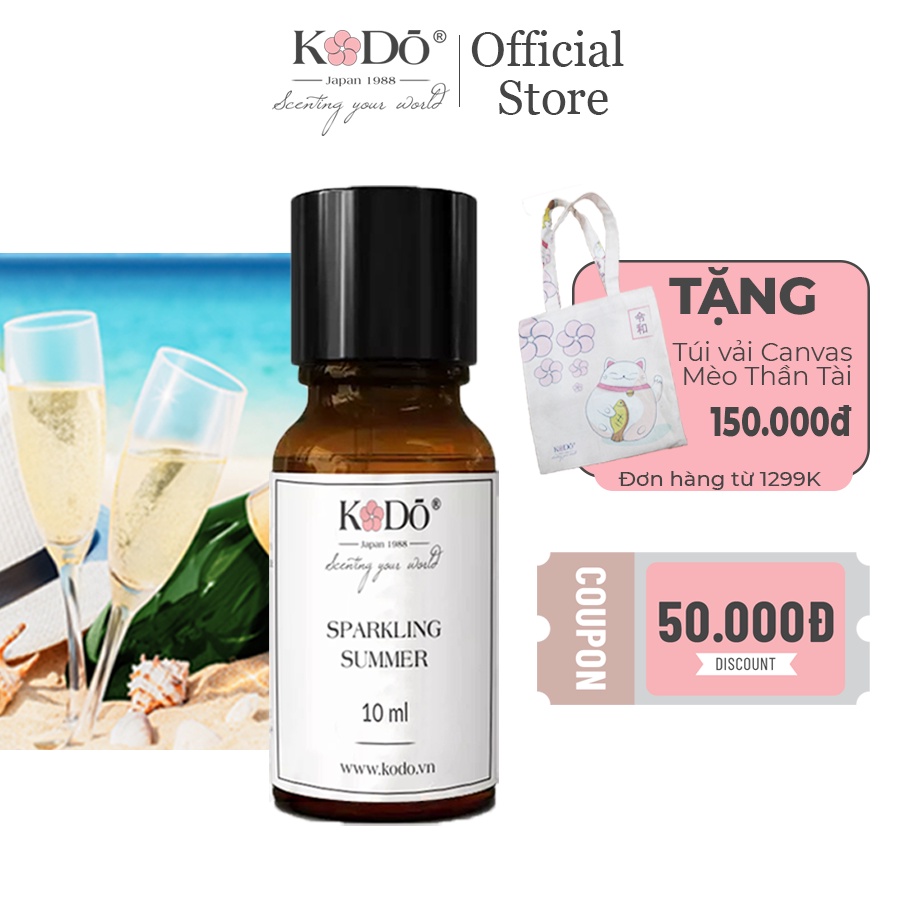 Tinh Dầu Nước Hoa Nhập Khẩu Thơm Phòng Kodo Sparkling Summer -Nguyên chất - 3 Tầng Hương Thơm Độc Đáo - 10ml/50ml/110ml