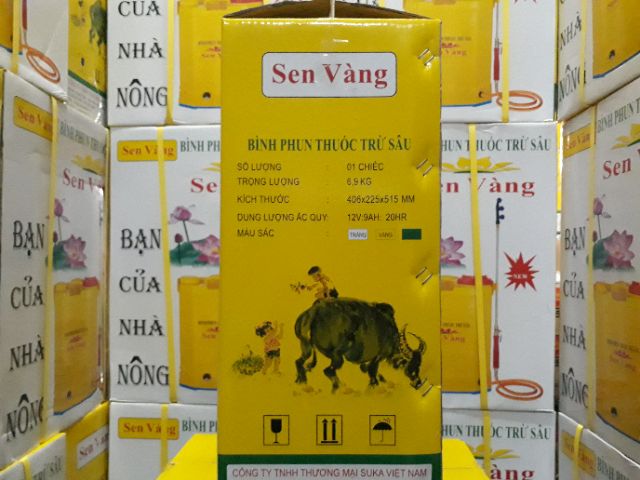 Bình phun thuốc trừ sâu SEN VÀNG - Bình bơm - Máy bơm mini 12v