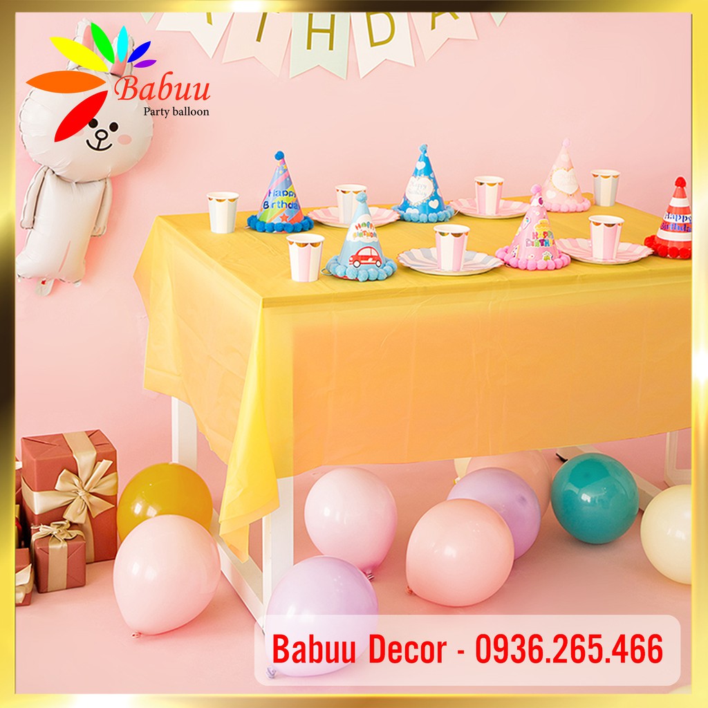 Khăn trải bàn tiệc sinh nhật nhiều màu lựa chọn
