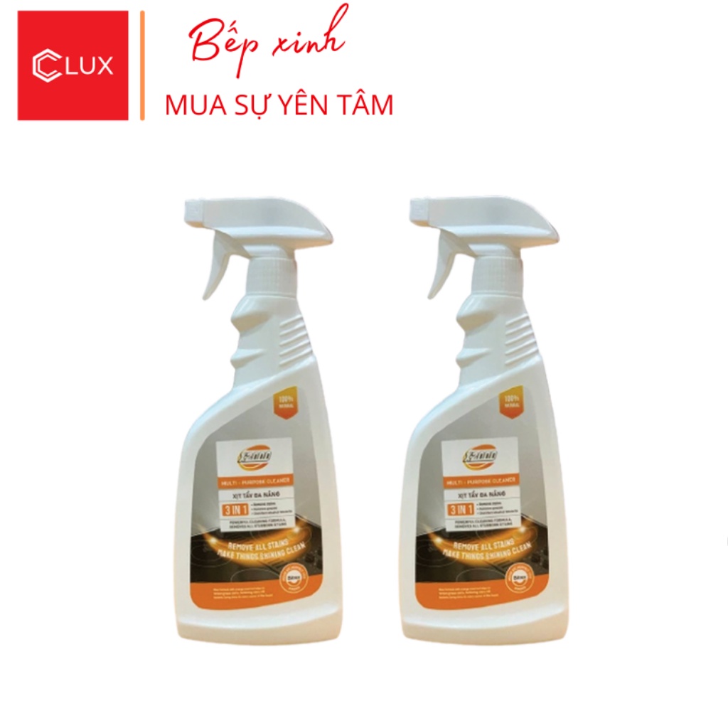 Bình Xịt Tẩy X2000 Đa Năng, Dung Dịch Tẩy Rửa Nhà Bếp Phòng Ăn Cửa Kính Bếp Gas Đánh Bật Mọi Mảng Bám Bẩn Rỉ Sét