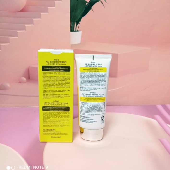 Kem chống nắng 3 trong 1 Geo Sempre Happy & Please Cover-up Sunblock 3 in 1 SPF50+ PA+++ 100g