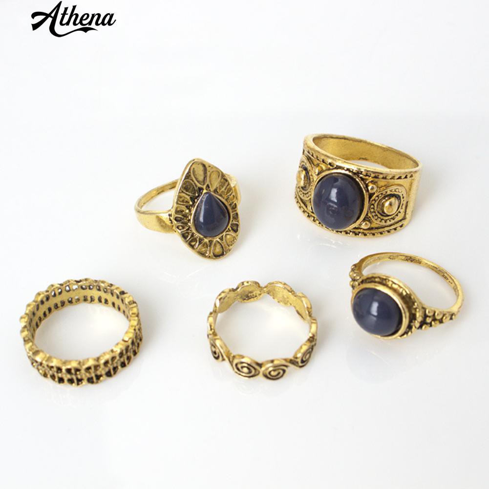 5 Nhẫn Khớp Ngón Tay Phong Cách Bohemian Thời Trang Cho Nữ