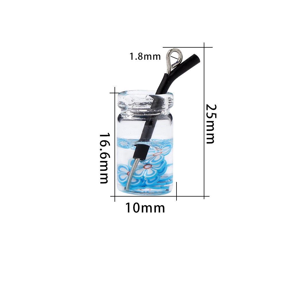 Set 10 phụ kiện trang trí ST.KUNKKA hình ly nước độc đáo tùy chọn màu sắc