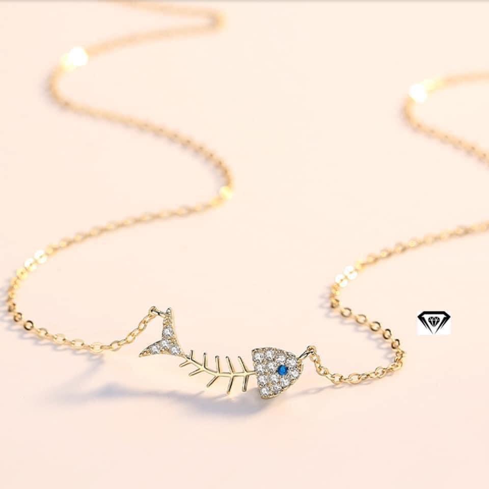 Dây chuyền nữ bạc ta, dây chuyền xương cá nhỏ xinh xắn - Kho sỉ bạc Nhất Linh