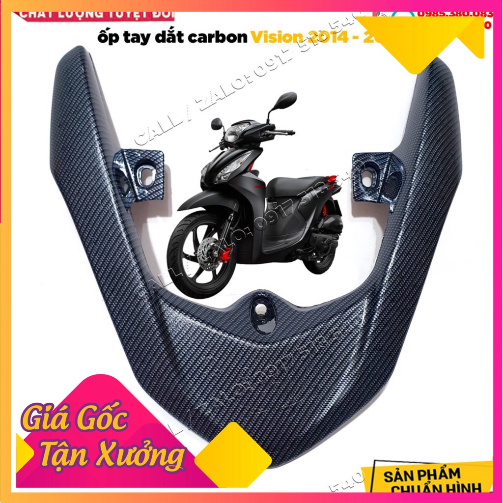 Ốp Tay Dắt Carbon Vision 2014 - 2020 Loại 1 (Ảnh Sp thật)