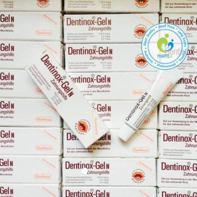 Gel bôi nướu lợi (10g) giảm đau nhức khi mọc răng cho bé từ 4 tháng tuổi Dentinox-Gel N Zahnungshilfe, Đức