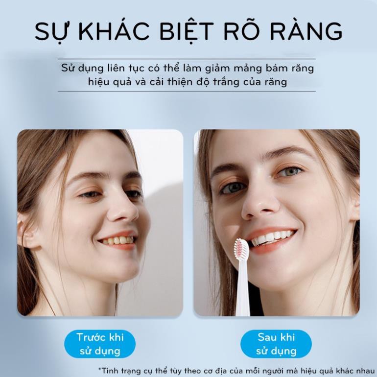 Bàn Chải Đánh Răng Điện 6 Chế Độ Chải, Đánh Bóng, Làm Trắng Và Chăm Sóc Răng Toàn Diện Bảo Hành 6TH QStore