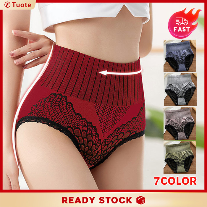 M~XL Tuote Ready Stock Women's Panties High Waist Briefs Female Underpants