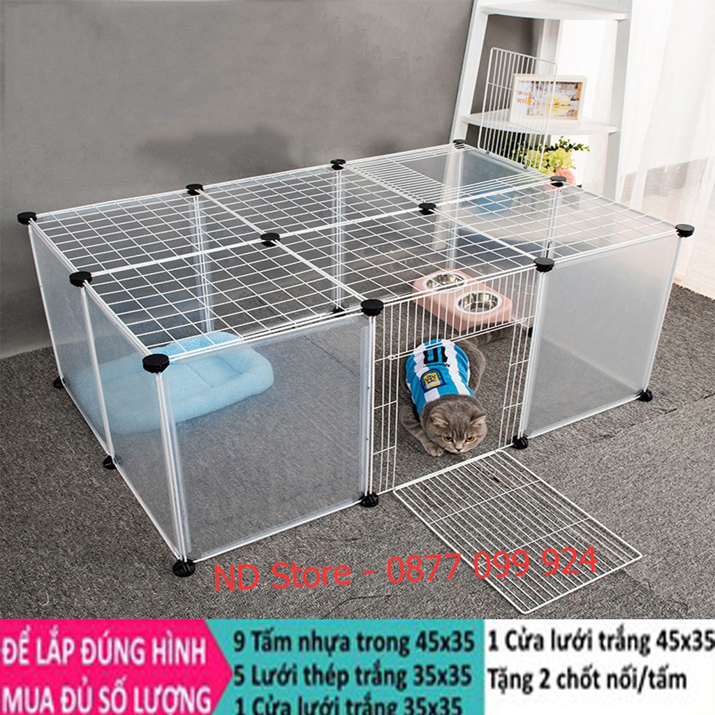 [TẶNG CHỐT] Chuồng Quây Chó, Mèo, Hamster, Thú Cưng, Thỏ, Lưới Sắt, Tấm Nhựa, Thép Nhiều Màu [BÁN THEO TẤM]