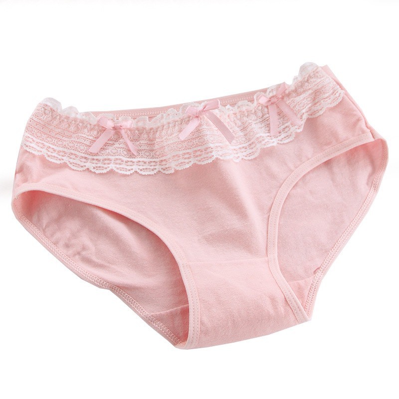 Quần Lót Nữ Cotton cao cấp kháng khuẩn mềm mại viền bèo đính nơ điệu đà mẫu C004 | BigBuy360 - bigbuy360.vn