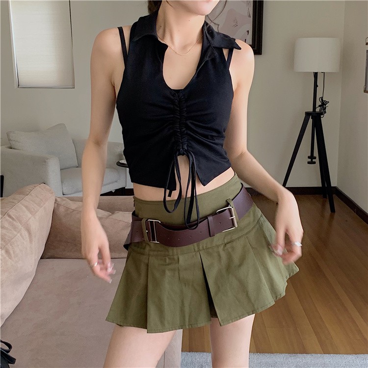 Mới Chân Váy Ngắn Lưng Cao Xếp Ly Phong Cách Hàn Quốc Thời Trang Cho Nữ | BigBuy360 - bigbuy360.vn