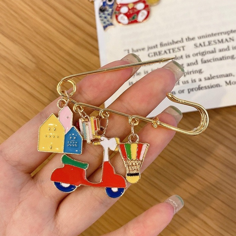 Trâm cài áo hình hoạt hình xinh xắn thời trang cho nữ