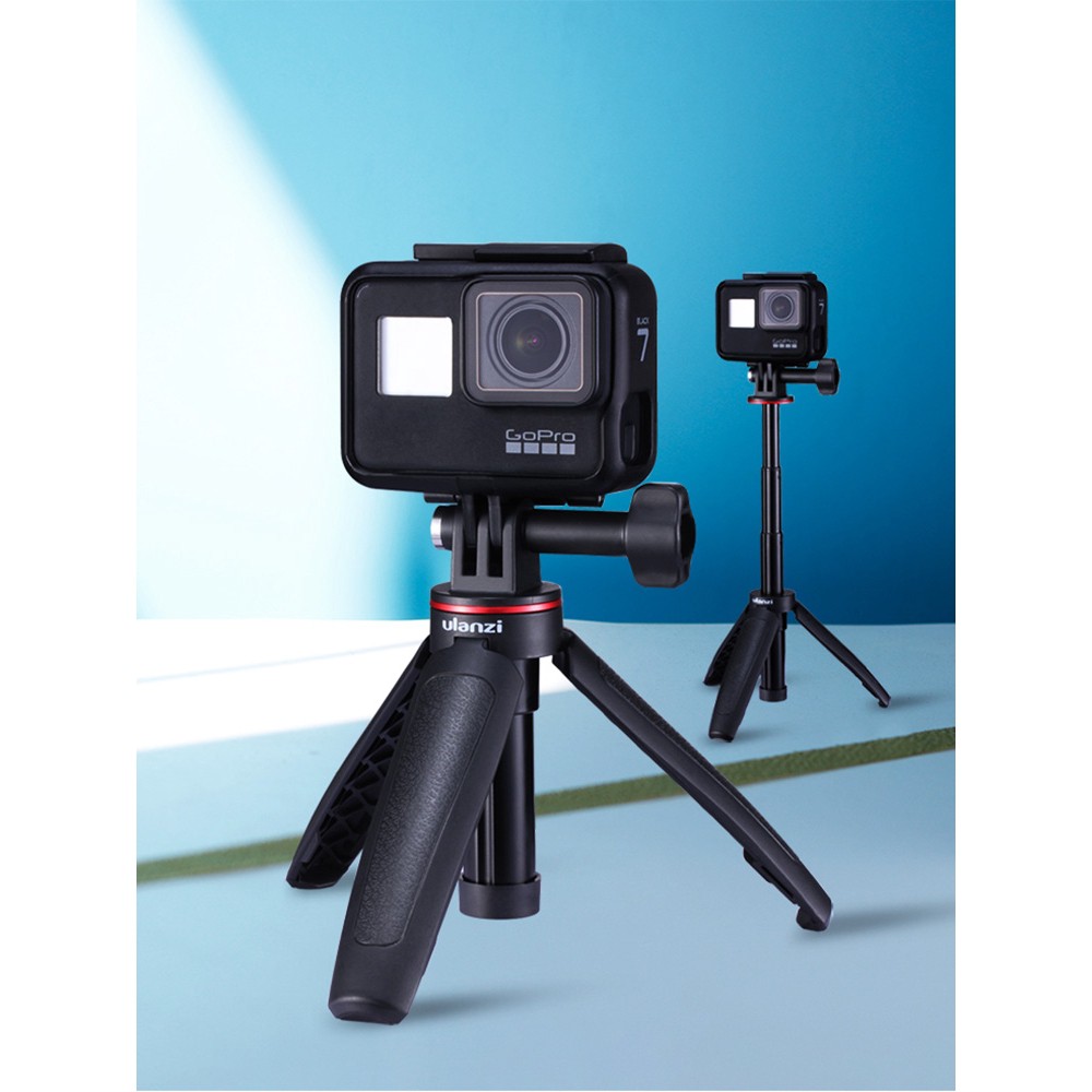 Ulanzi MT-09 Mở rộng GoPro Vlog Tripod Mini Portable Tripod cho GOPRO Anh hùng 8 7 6 5 Đen phiên Osmo Hành động Camera -