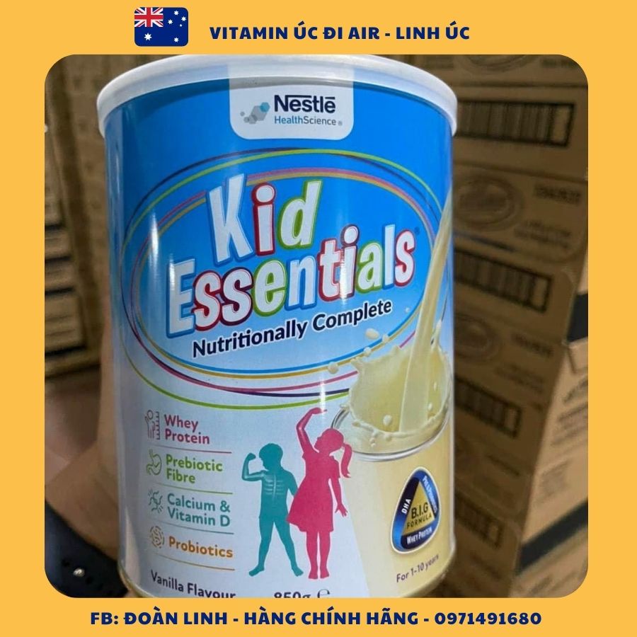 Sữa Kid Essentials Úc, Hàng Chuẩn Úc, Sữa Nestle Kid Essentials 850g