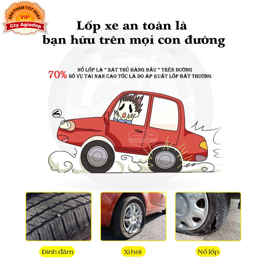 Cảm biến áp suất lốp ô tô xe hơi Agiadep.com CHÍNH HÃNG - Màn hình màu gắn kính lái sạc năng lượng mặt trời - AGD28