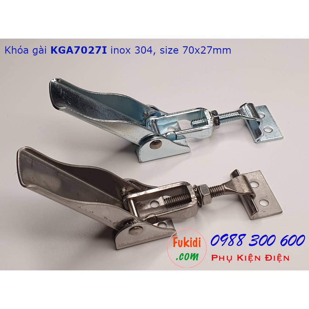 Khóa gài nhanh, có thể thay đổi chiều dài, inox 304 70x27mm - KGA7027