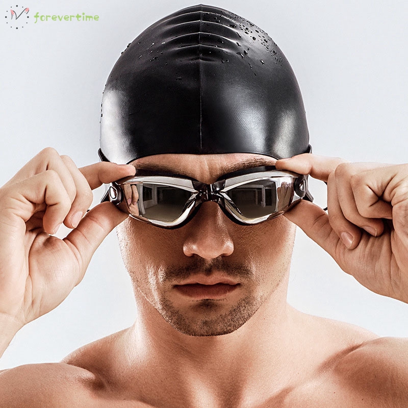 ☞mũ☜ Swimming Goggles Earplug Cap Kit Waterproof HD Anti-fog Lenses Adjustable for Adults