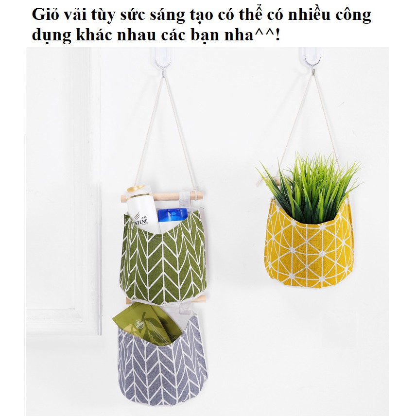 TÚI VẢI đựng đồ treo tường xinh xắn nhiều màu