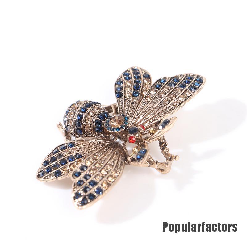 Ghim Cài Áo Hình Con Ong Đính Đá Nhân Tạo Thời Trang