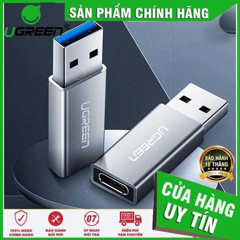 Đầu chuyển USB 3.0 sang USB Type-C (âm) Ugreen 30705 ✔HÀNG CHÍNH HÃNG ✔