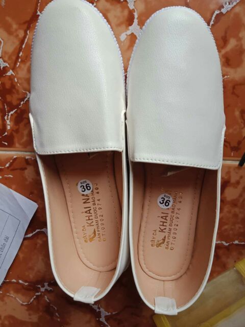 Giày Lười Nữ Khải Nam Màu Trắng 1 màu 4 size | BigBuy360 - bigbuy360.vn