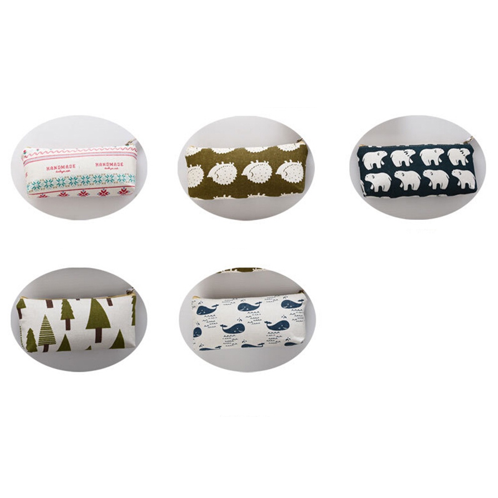 Hộp bút chất liệu vải cotton mềm họa tiết hoạt hình dễ thương