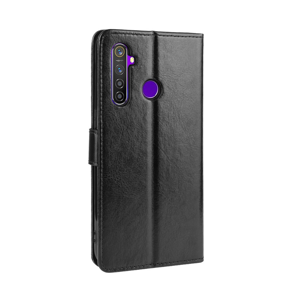 Bao da PU điện thoại nắp gập từ tính dạng ví sang trọng cho cho REALME 6I 5 5I 5 PRO REALME C3