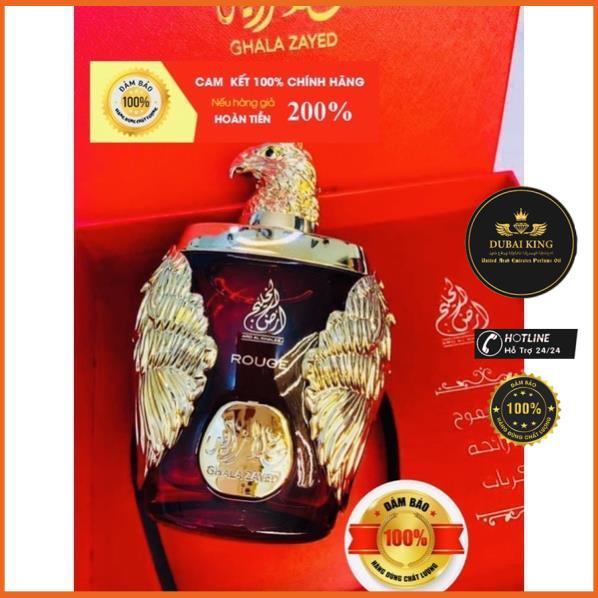 Siêu Phẩm Nước Hoa đại bàng đỏ Ghala Zayed Rouge 2021 ; (MUA LẺ ĐƯỢC GIÁ SỈ CHỈ Ở SHOPEE)