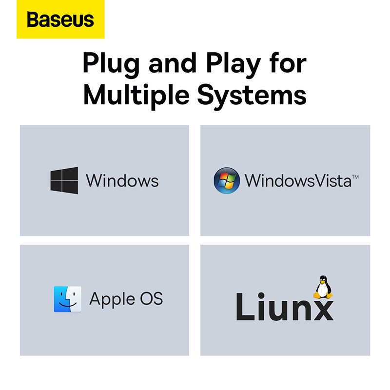 HUB chia 6 cổng Type-C Baseus 100W PD cho laptop 4K@30Hz