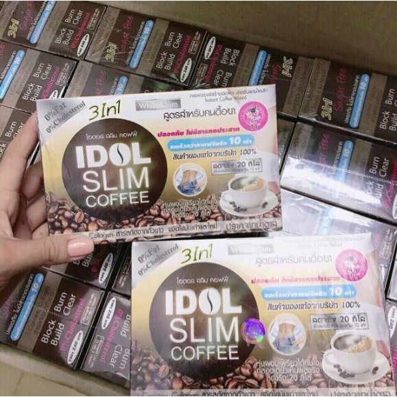 [cafe ] cafe giảm cân, cafe idol slim coffee thái lan mẫu cũ giảm cân gấp đôi