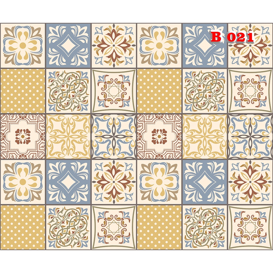 Decal Gạch bông 40 x 60cm - Decal Gạch Bông Dán bếp, Dán tường - Trang trí nhà cửa