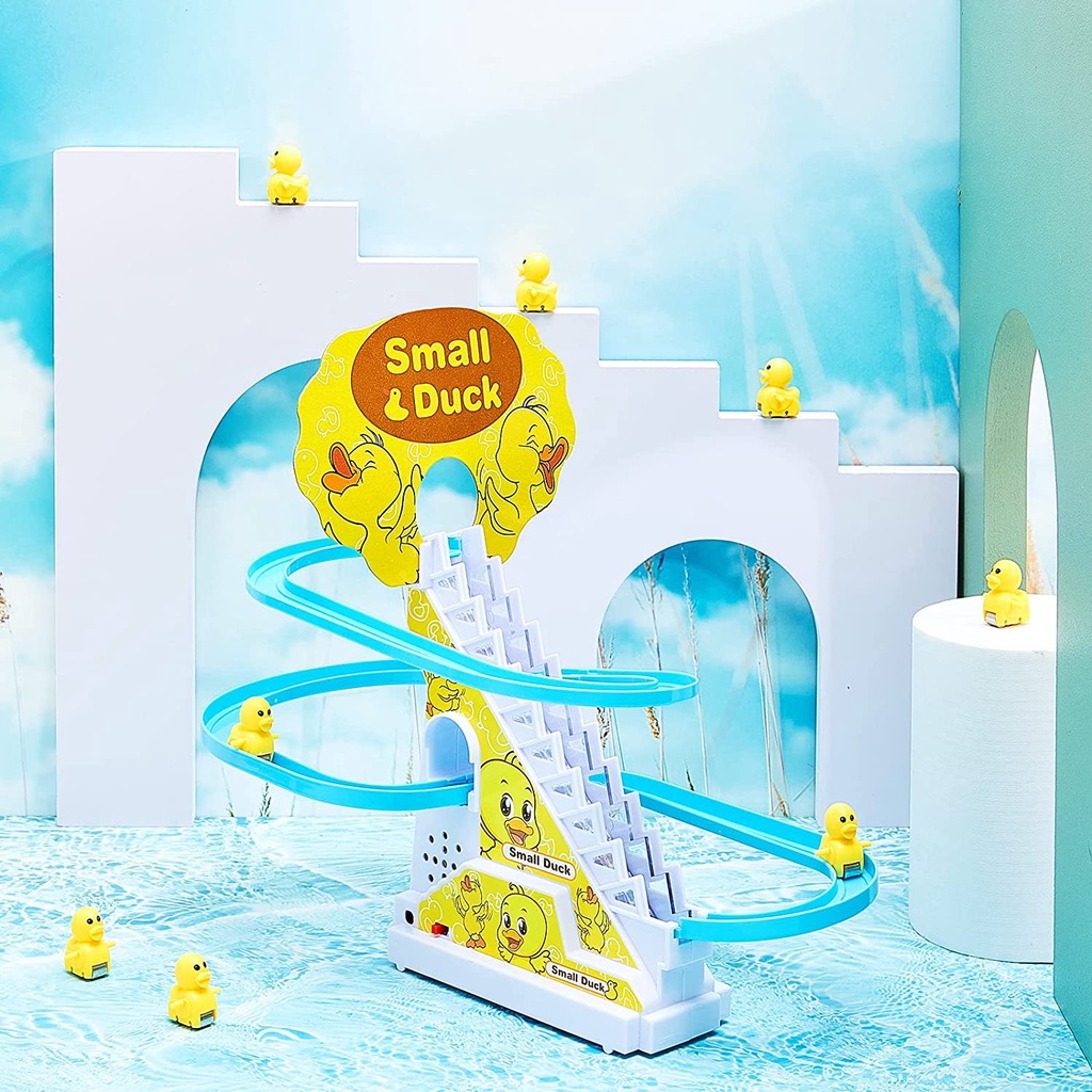 Bộ Đồ Chơi Cầu Thang Đường Ray Điện Tử Kèm Đèn LED Vui Nhộn Cho Bé