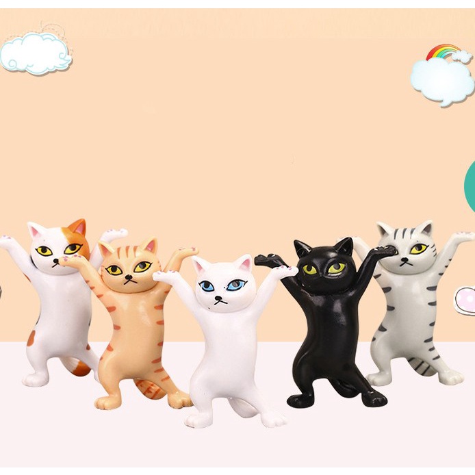 LOL SURPRISE Set 5 Mô Hình Chú Mèo Nhảy Múa Trang Trí Bàn Làm Việc