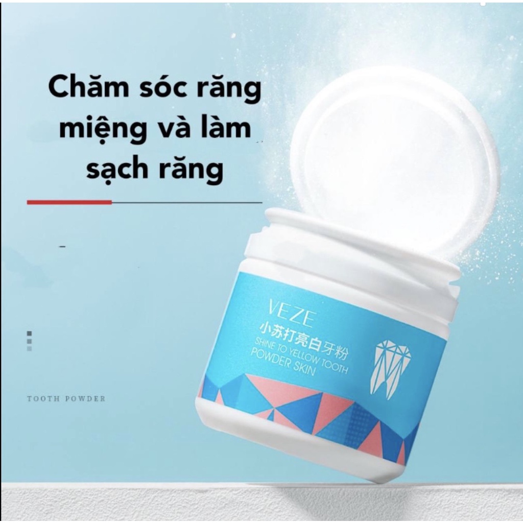 BỘT TẨY TRẮNG RĂNG VEZE ĐÁNH BAY MẢNG Ố VÀNG MANG LẠI LÀN DA TRẮNG SÁNG CÙNG HƠI THỞ THƠM MÁT SamBeauty