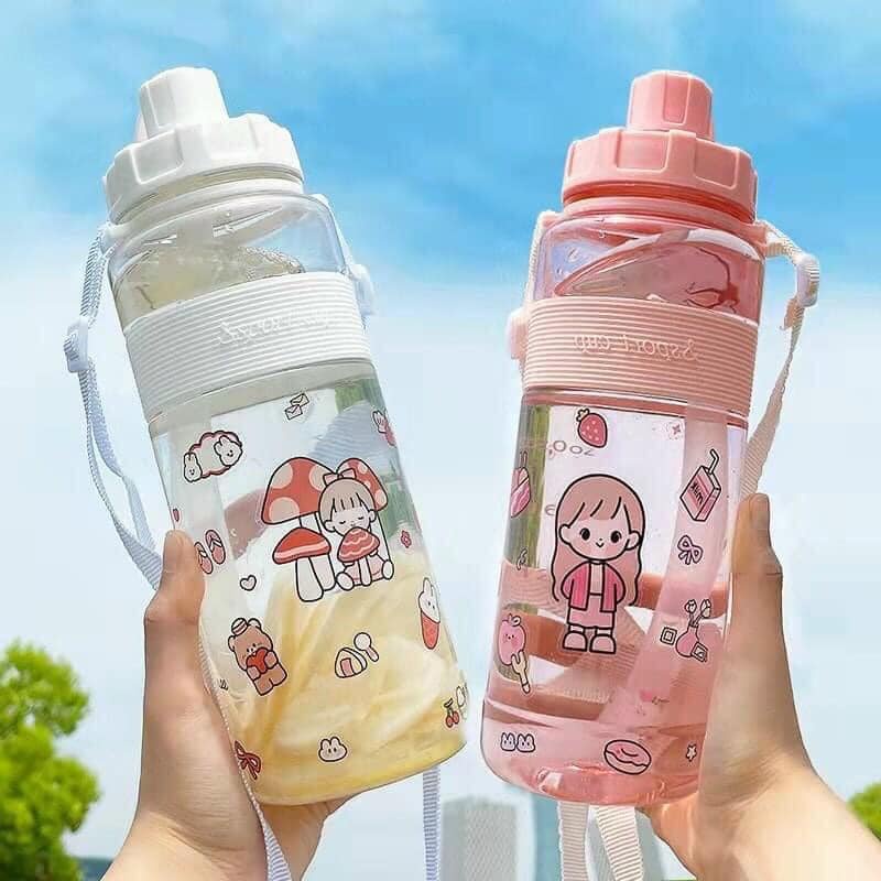 BÌNH NƯỚC SPORT CUP 1 LÍT - 1.5 LÍT CÓ VÒI VÀ DÂY ĐEO TIỆN LỢI
