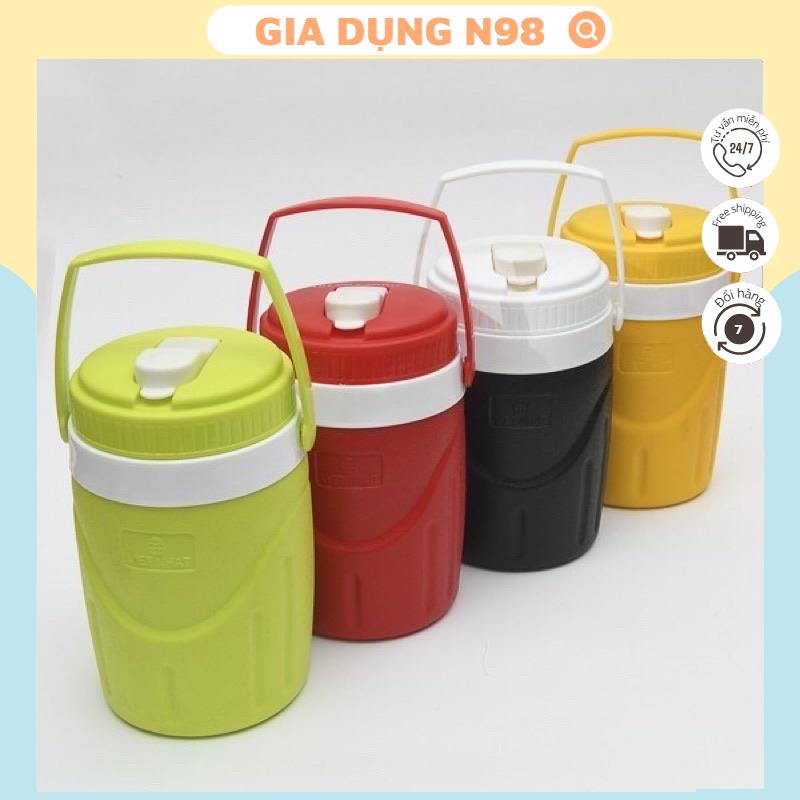 Bình đựng nước phích nhựa đựng đá có quai xách kèm nắp matsu cao cấp - DUY TÂN - 1L 1L5 2L5