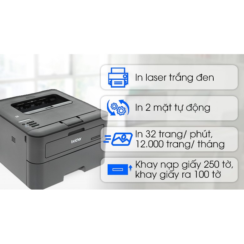 Máy in Laser trắng đen Brother HL-L2361DN - Hàng Chính Hãng