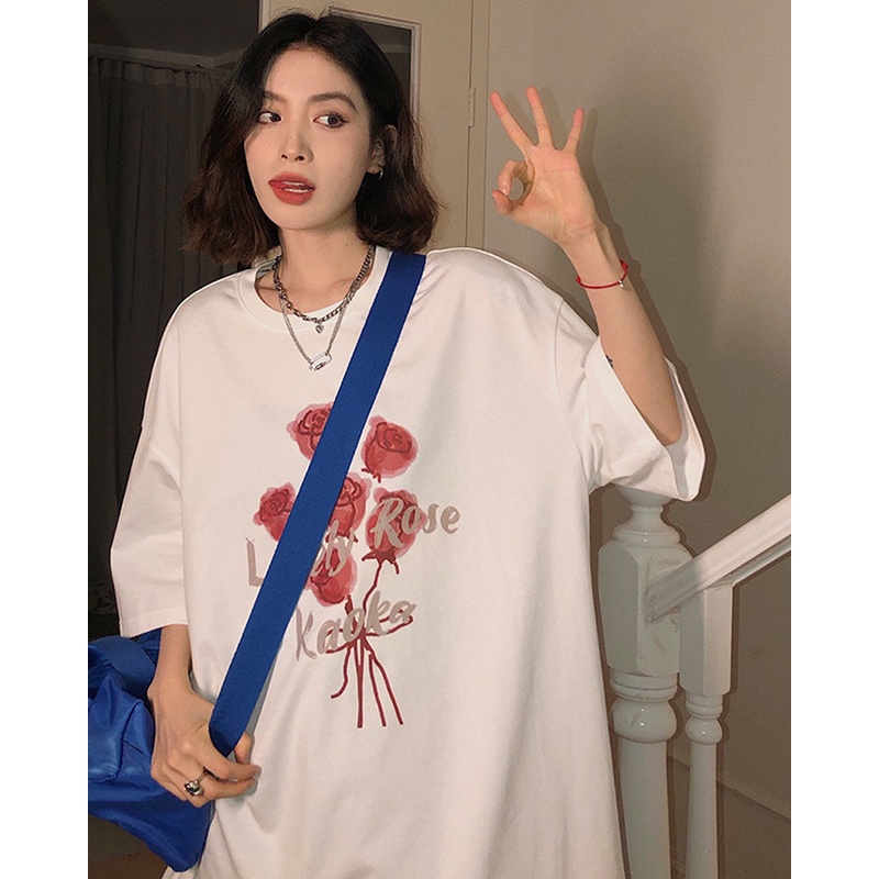 NRVP Áo Thun Nữ Tay Ngắn In Hình Phong Cách Hàn Quốc Thời Trang Mùa Hè 2022